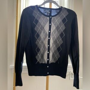 Apt. 9 Argyle Cashmere Cardigan